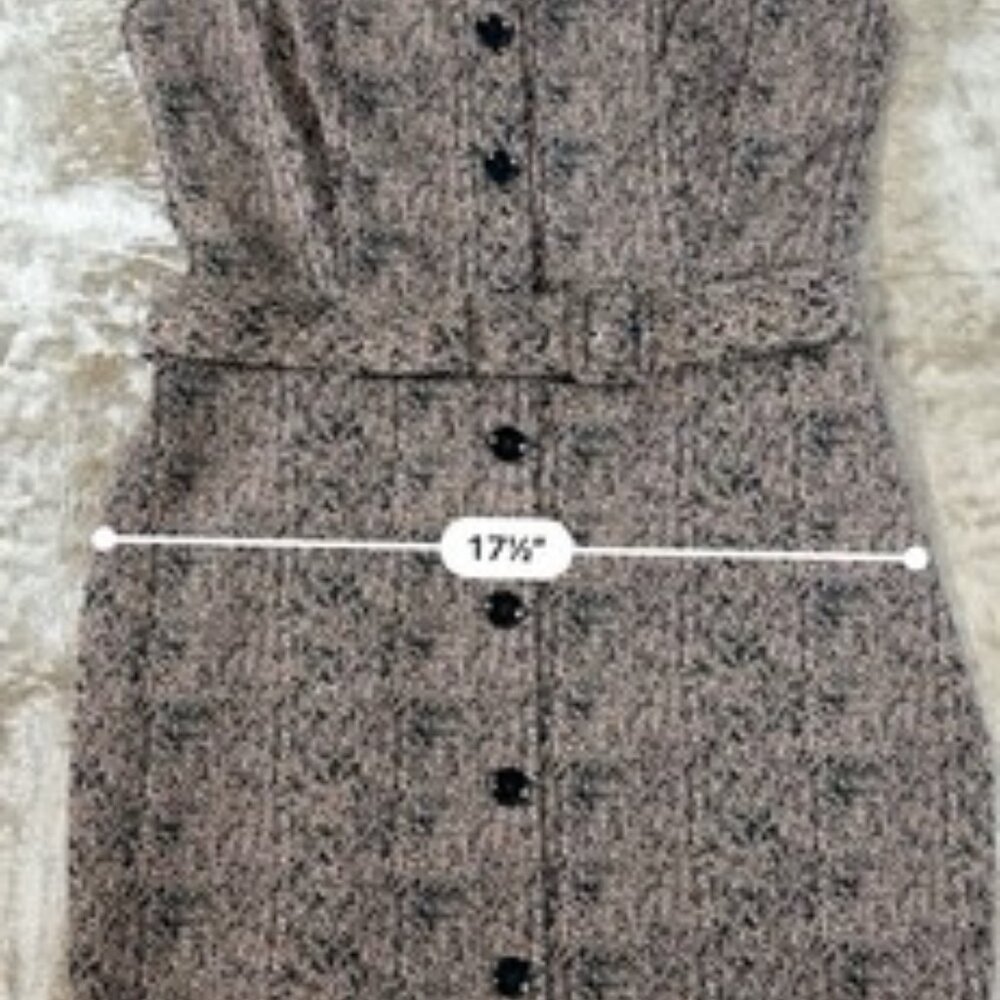 Express Fitted Below Knee Dress Classic 1950"s Retro Dress Size Large